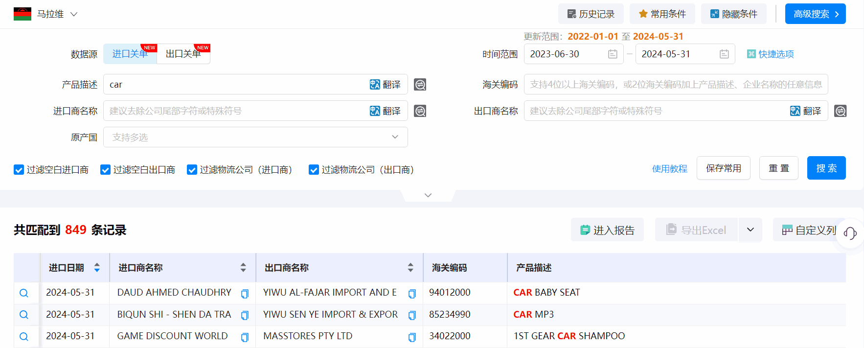 马拉维海关数据,海关数据,K8凯发(中国)海关数据